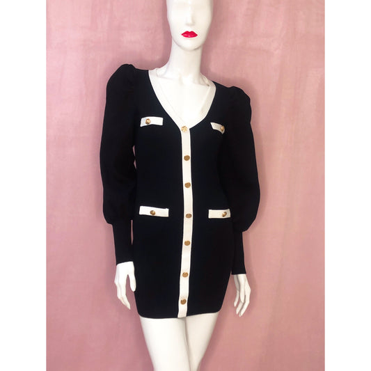 ‘Buttons’ Sweater Mini Dress