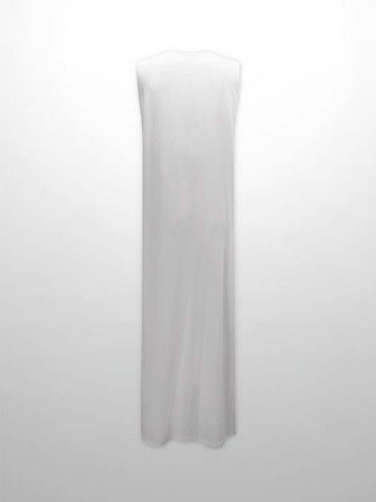 Basic T-Shirt Slip Dress-White
